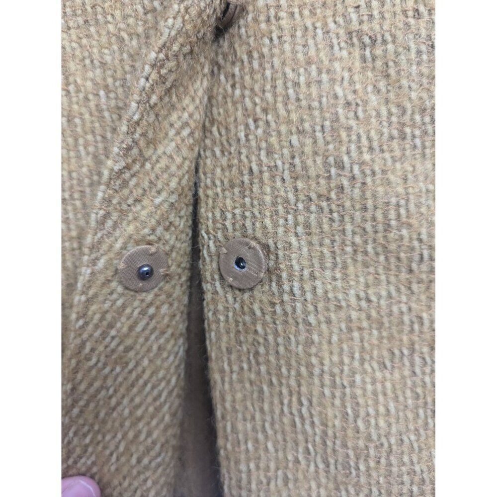 Eileen Fisher Wool Blend Textured Knit Blazer PM Pockets Button Front Golden - Picture 5 of 6